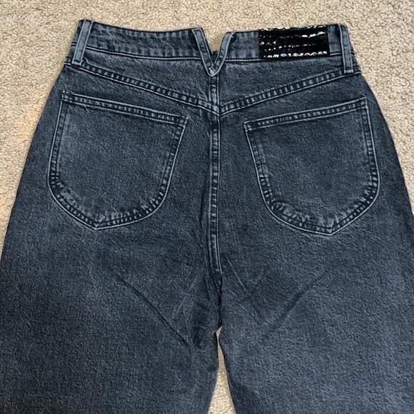 SPRWMN Stevie Slim-Straight High Rise Tapered Carrot Leg Jeans Black 27 - Picture 7 of 10